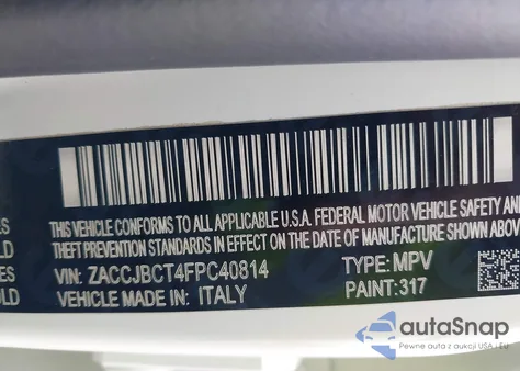 2015 Jeep Renegade Trailhawk из США, поврежденный, VIN ZACCJBCT4FPC40814